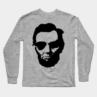 Cool Abraham Lincoln Wearing Aviator Sunglasses (Black) Long Sleeve T-Shirt